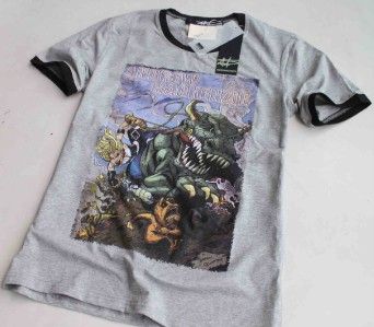 New Mens Andrew Mackenzie grey Classic T shirts SzM L  