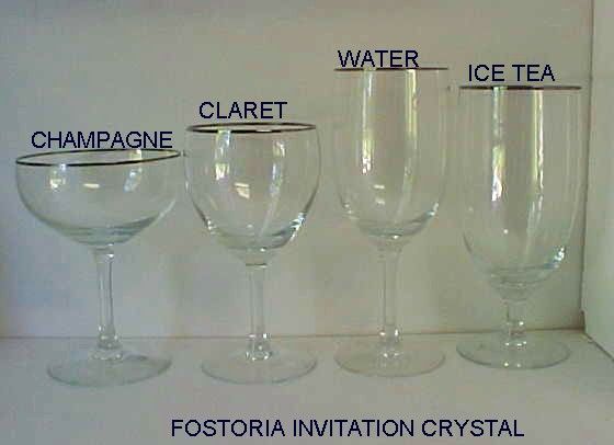 FOSTORIA INVITATION PLATINUM 6 5/8 Ice Iced tea stem (s)  