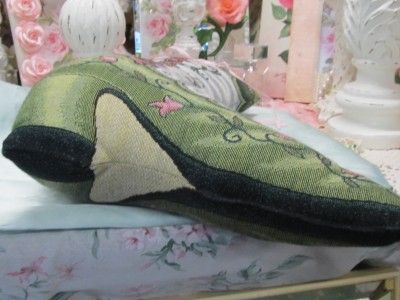 VICTORIAN TAPESTRY BOOT PILLOW~Shabby~Cottage~Chic  