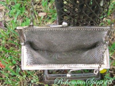 Victorian SOLDERD GERMAN SILVER Micro MESH Handbag  