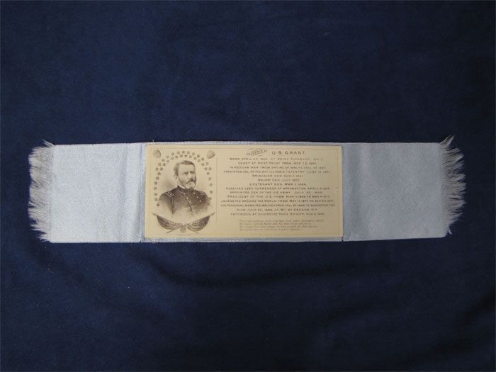 Souvenir Of Ulysses S. Grant Memorial Celluloid Ribbon  