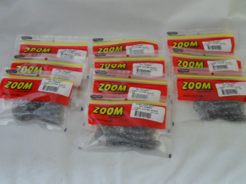 10) BAGS ZOOM FAT ALBERT GRUB CLEAR SILVER BLACK 011 049 UMBRELLA RIG 