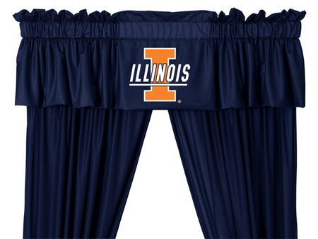 University of ILLINOIS Illini CURTAINS/Drapes+VALANCE  