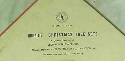 RINGALITE CHRISTMAS DECORATION WREATH MIB 1950s  