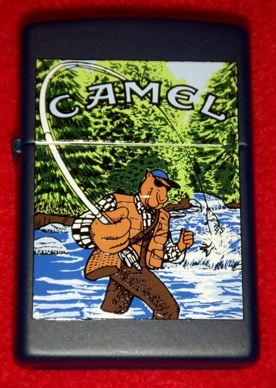 CAMEL JOE FISHING ZIPPO LIGHTER ~ RARE ~ OOP  