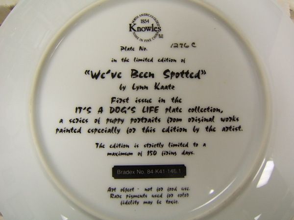 Collector Plate Knowles Weve Been Spotted Dalmatian  