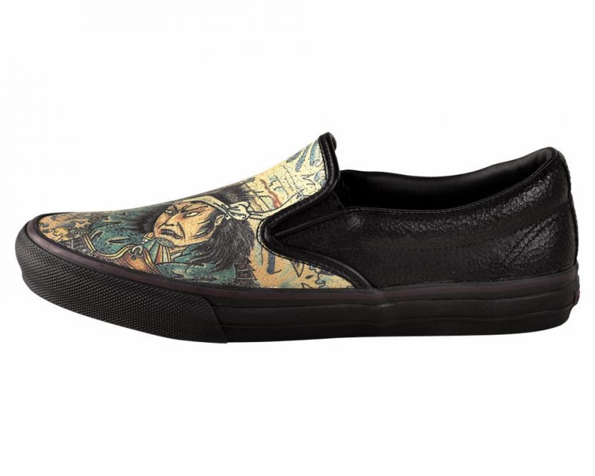 Draven Samurai Tattoo Slip On Leather  