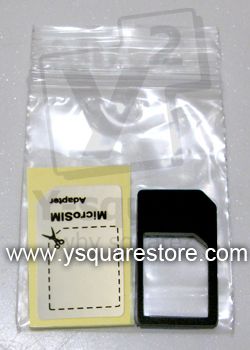 1x Black Micro Sim Card Adapter iPhone + Cutter Sticker  