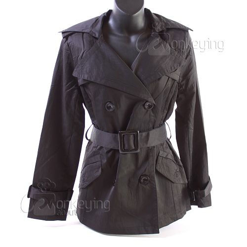 Ladies Mac Detective Jacket Black Brown Mack Smart Coat  