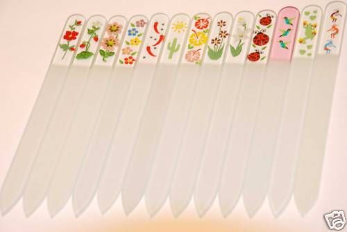 12s Crystal Glass Nail Files 5.5 Gifts New flowers  