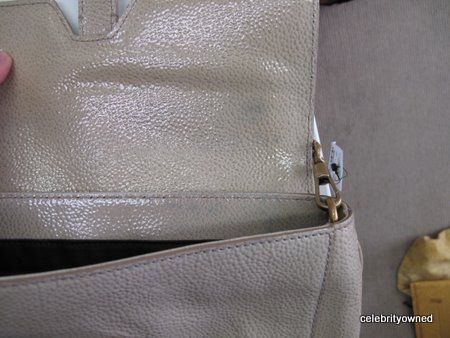 NWT Yves Saint Laurent Beige Patent Leather Bag $1495  