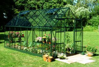 HALLS MAGNUM MG148G GLASS GREEN GREENHOUSE 14X8  