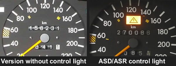 have version with asd asr control light or without it