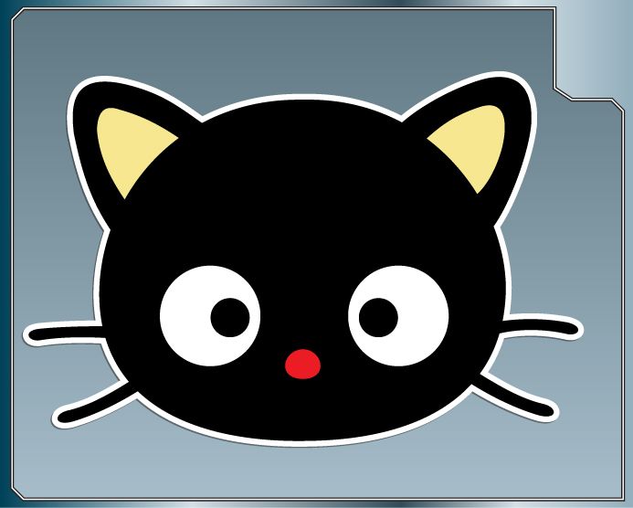 CHOCOCAT HEAD Icon vinyl decal sticker Hello Kitty  