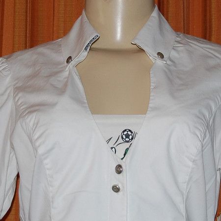 Guess STRETCH FIT SHORT SLEEVE WHITE BLOUSE SHIRT TOP LADIES WOMENS 