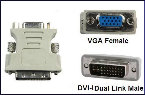 DVI male 24+5 to VGA female adapter for PC, HDTV  