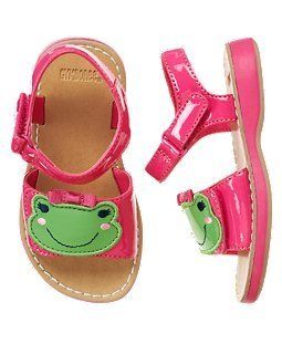 Gymboree Pink Frog Bright Tulip Line Sandals Infant/Toddler NWT  