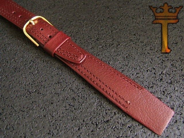 NOS 18mm Hirsch Burgundy Open End Vintage Watch Band  