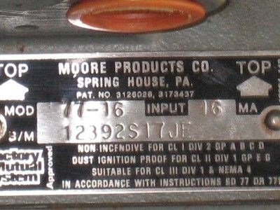 MOORE E/P 77 16 TRANSDUCER NEW  