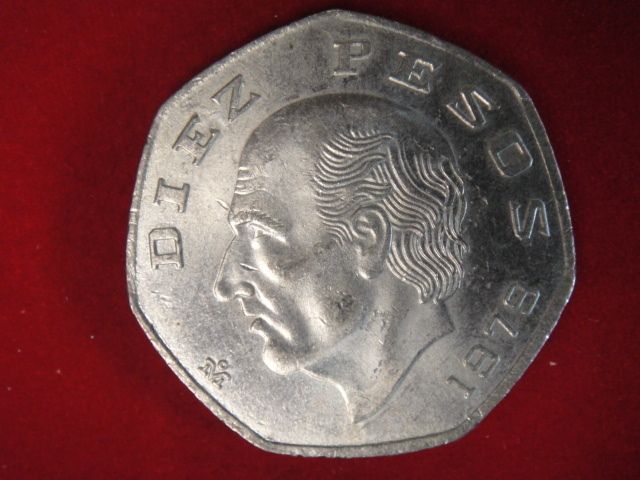 1979 Diez 10 Pesos Mexico Mexican Coin  COOL #x4  