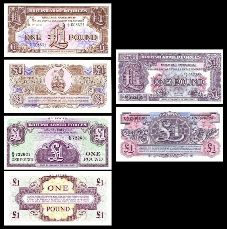 Great Britain SET #1 M 22,M 29,M 36 Unc. Banknotes  