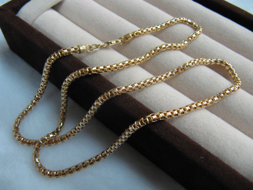 Solid 18K Yellow Gold necklace chain / Italy craft / 9.78g 18inch L 