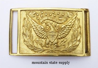 Reproduction U.S. Civil War Reenactors Hardee Eagle Solid Cast Brass 