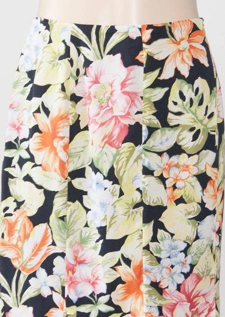 TALBOTS FLORAL SILK FLARE HEM SKIRT SZ 10P PETITE NEW NWT  