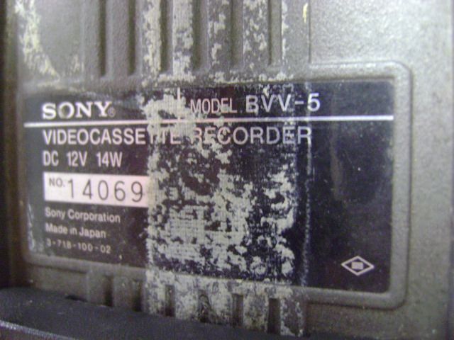 SONY BVV 5 NEC SP 30 BETACAM SP VIDEO CAMERA  