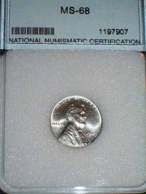 BRILLIANT 1943 GEM+++ STEEL WHEAT CENT  