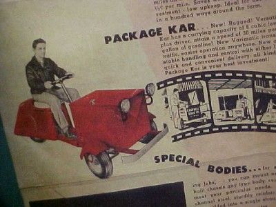 VINTAGE CUSHMAN MOTOR SCOOTER 1939 ADVERTISING BROCHURE  