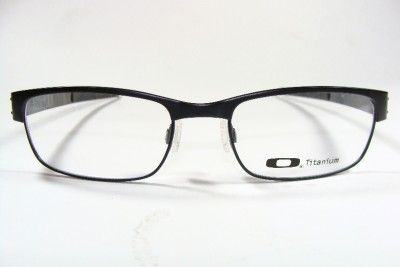 OAKLEY EYEGLASSES METAL PLATE TITANIUM BLACK 22 198 NEW AUTH  