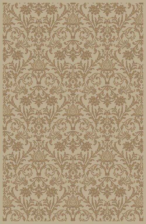 European DAMASK IVORY Area RUG 3x4 Oriental French Carpet  