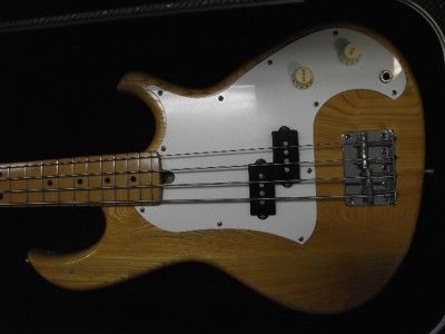 Aria Pro II RSB Straycat Bass Guitar NATURAL IN HARDSHELL CASE  