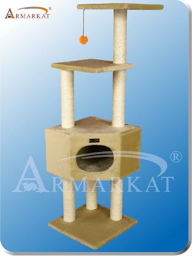 52Armarkat Cat Tree Pet Furniture Beige   