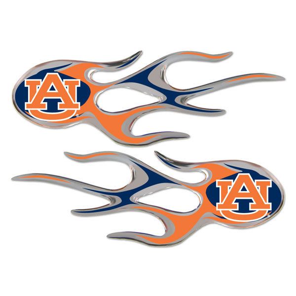 Auburn Tigers Football Flames Auto Decal Emblem  