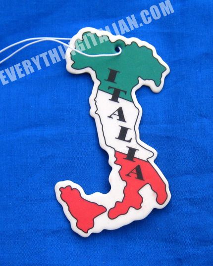 Italian Flag Boot Car Air Freshener   ROSE SCENT    