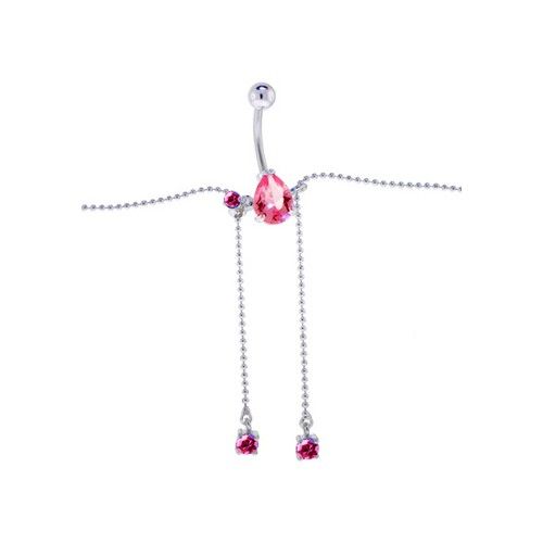 Belly Ring w/ Belly Chain, Assorted Styles & Colors  