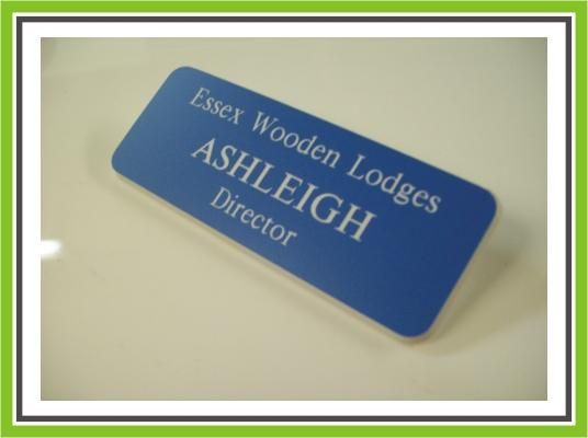 ROUND CORNER ENGRAVED STAFF BADGE OFFICE NAME BADGES  