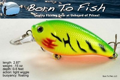 Firetiger bass trout fishing lure crankbait tackle  