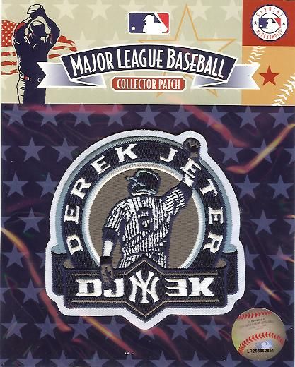 DEREK JETER 3000 HIT JERSEY PATCH OFFICIAL MLB LICENSED  