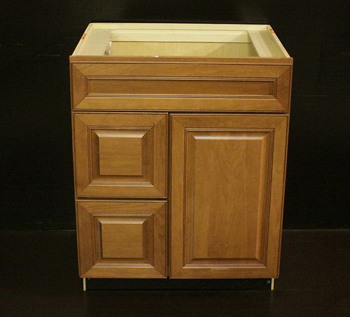 Kraftmaid Cherry Bathroom Vanity Sink Base Cabinet 30 Granite Tops In 