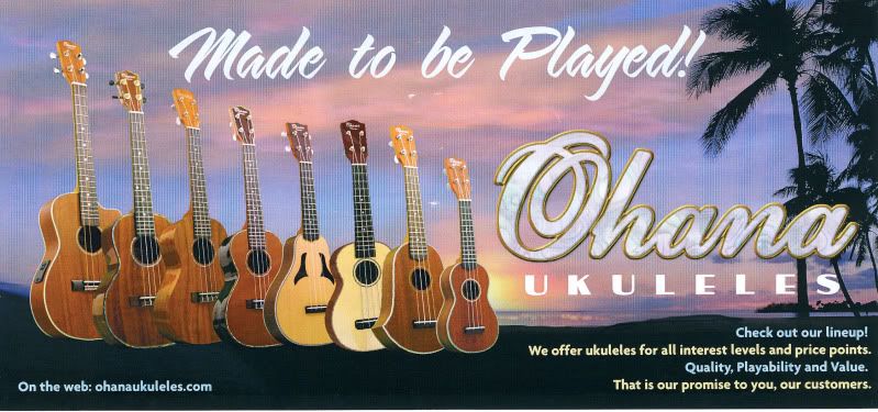 OHANA SKB 35 Soprano Bell Shaped Solid Mahogany Ukulele  