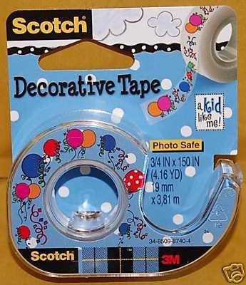 SCOTCH 3M PHOTO SAFE DECORATIVE TAPE (PACK OF 12)  