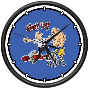 BOXING Wall Clock boxer fighter ring gym speed bag  