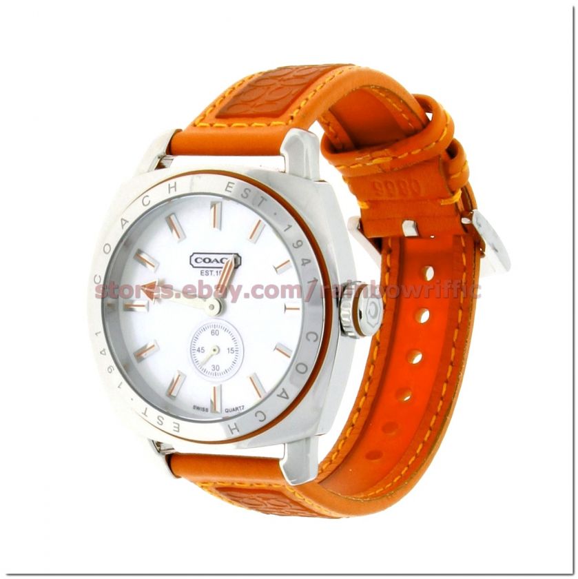 Coach Womens Watch 14500952 Alision Boyfriend Orange Stainless Steel 