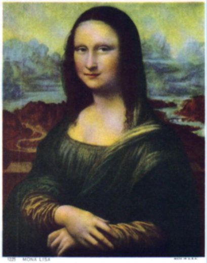 1930 Calendar Art Girl, Mona Lisa  