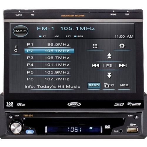 JENSEN VM9214 7 DVD//CD USB Car Player TOUCH SCREEN 043258304575 