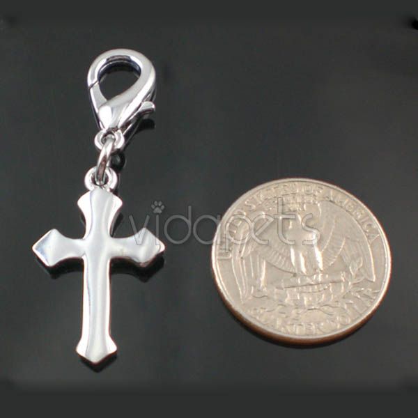 Dog Cat Collar Charm Cross  