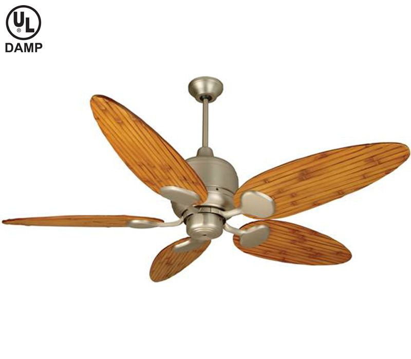 Craftmade 54 Kona Bay Brush Nickel Outdoor Ceiling Fan  